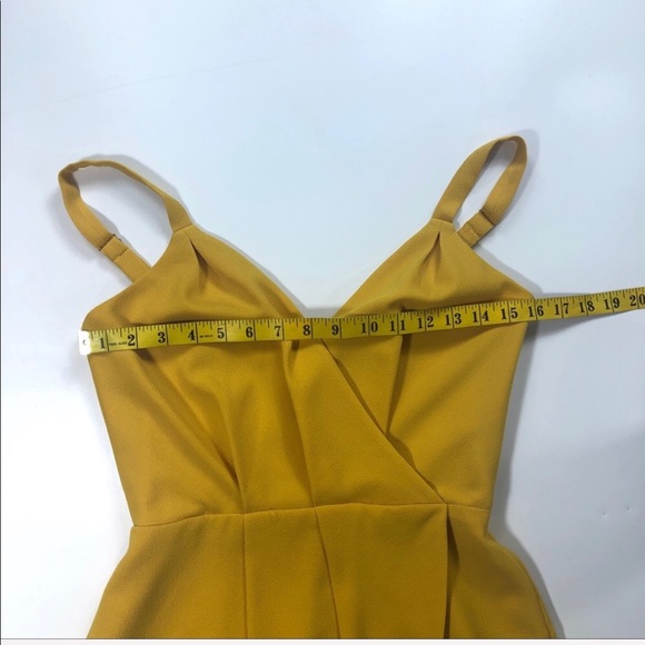 Dress the Population Yellow Faux Wrap Dress - Picture 3 of 11